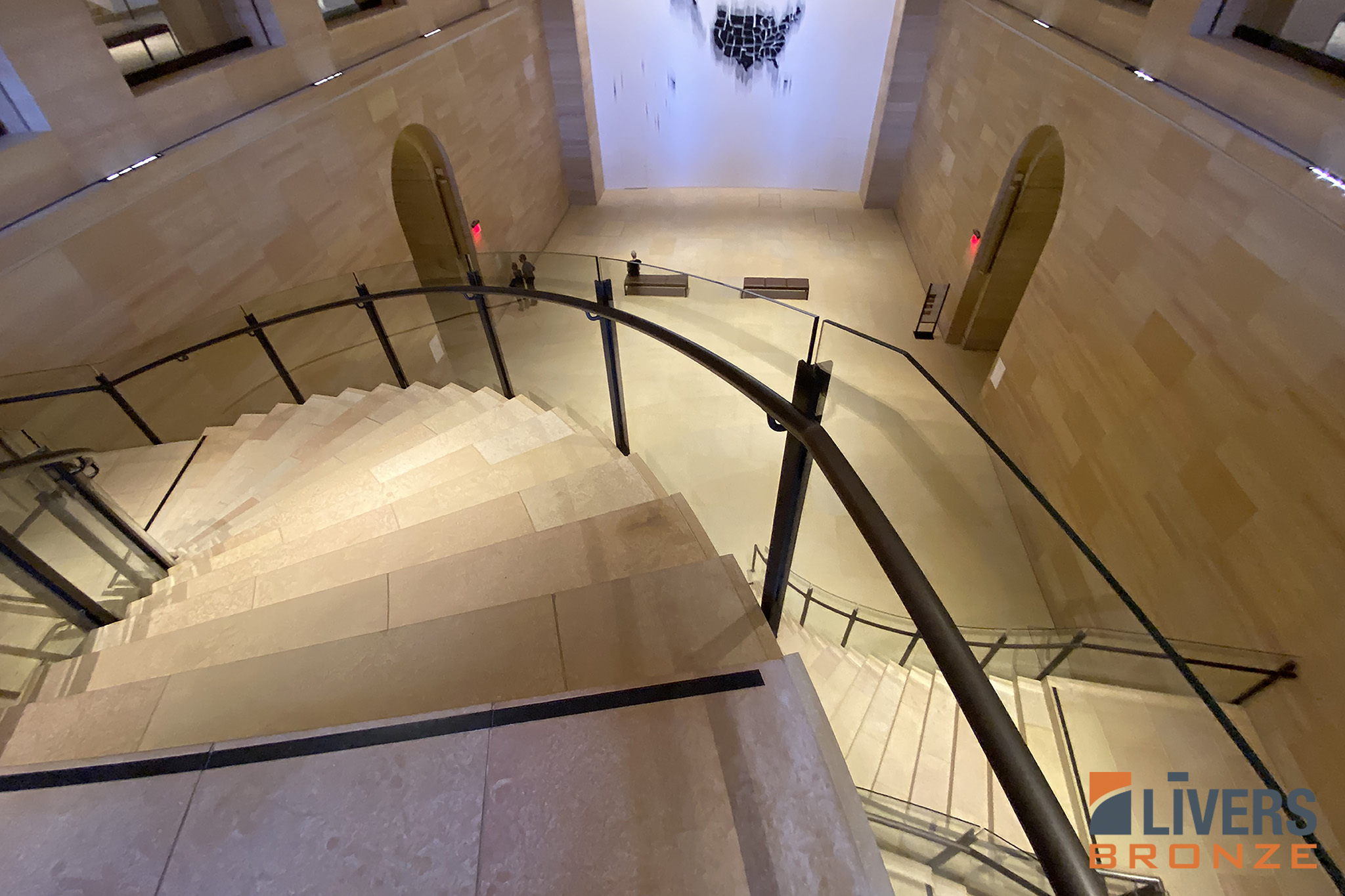 Livers Bronze Custom Bronze Railings were installed at the Lobby Stairs at the Philadelphia Museum of Art and were made in the USA.